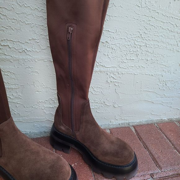 Jeffrey Campbell Brown Over the Knee Boots - Picture 5 of 9